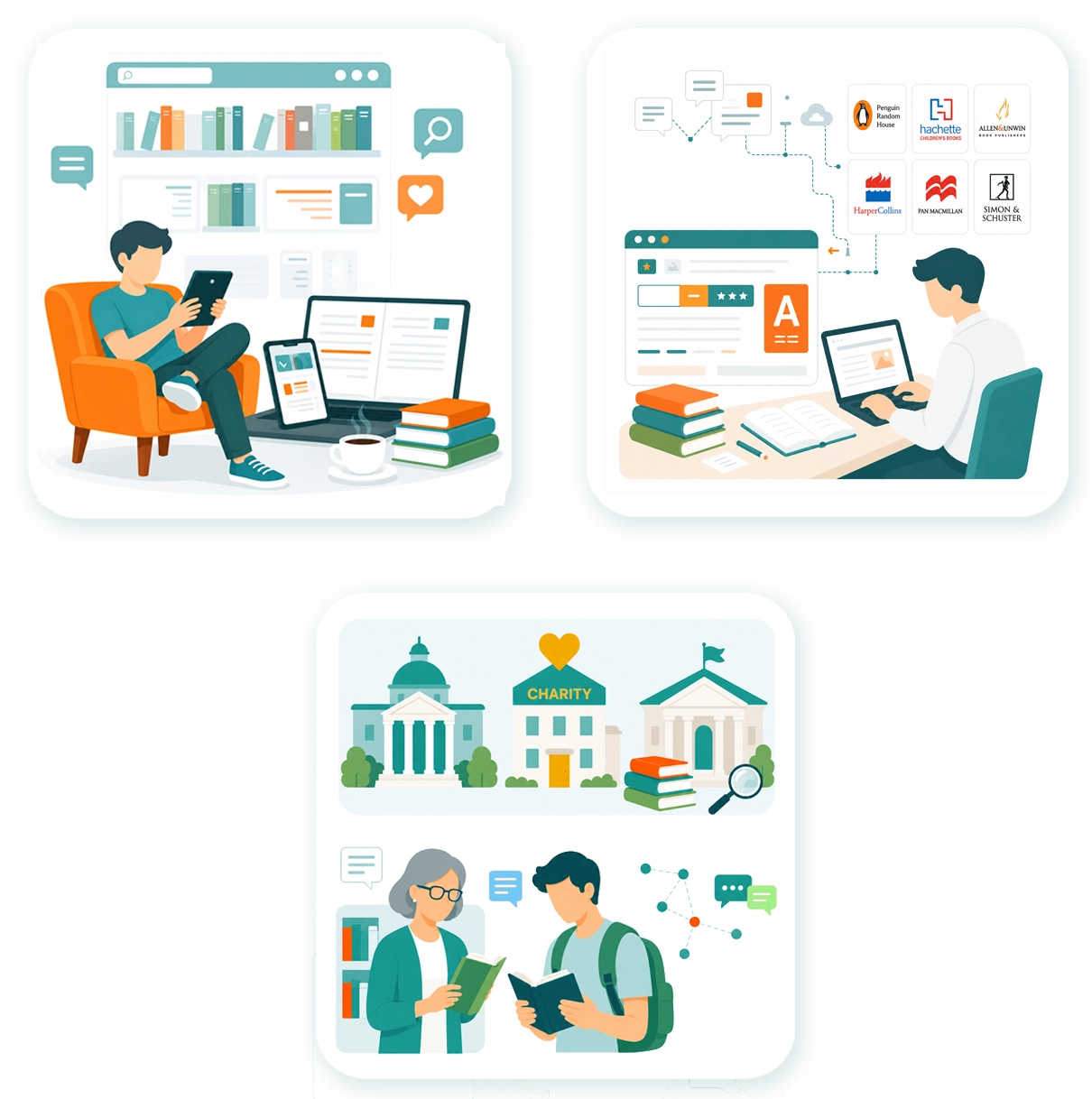 Illustration representing ReaderPub audiences